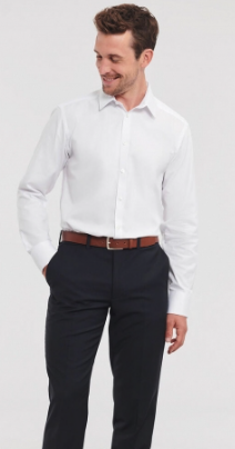 Fischgrätenhemd mit langen Ärmeln