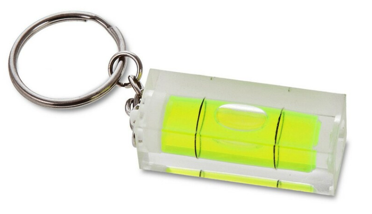 Schlüsselanhänger mit Wasserwaage